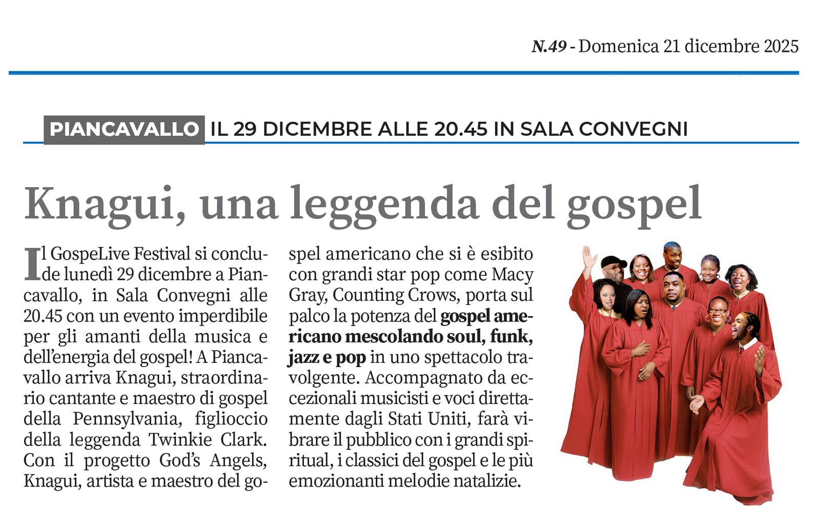 2025 12 21 il popolo gospel